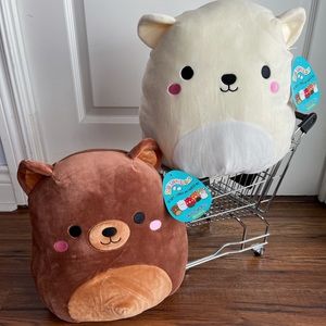 Omar and Booke Squishmallows Bundle 12" Bear BNWT